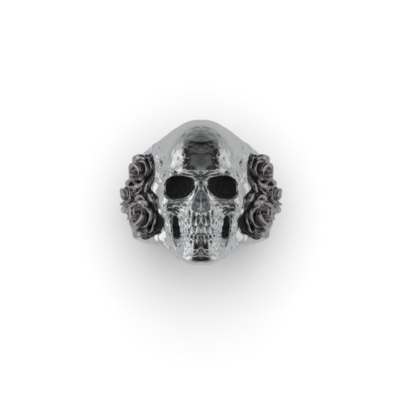 Ring Skull roses - Jewelry 3D - AN-644 3D print model_2