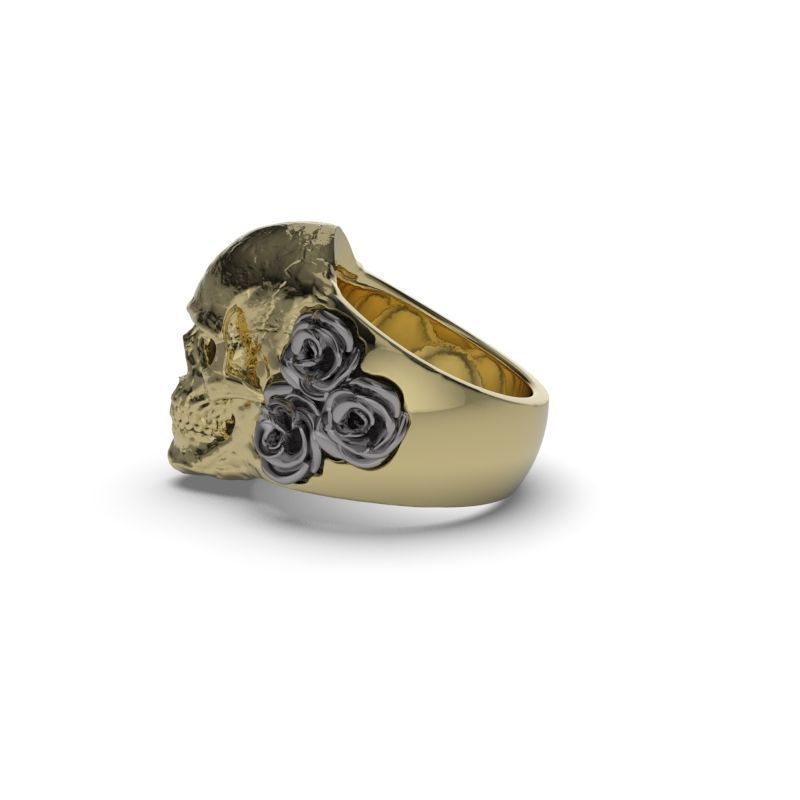 Ring Skull roses - Jewelry 3D - AN-644 3D print model_15