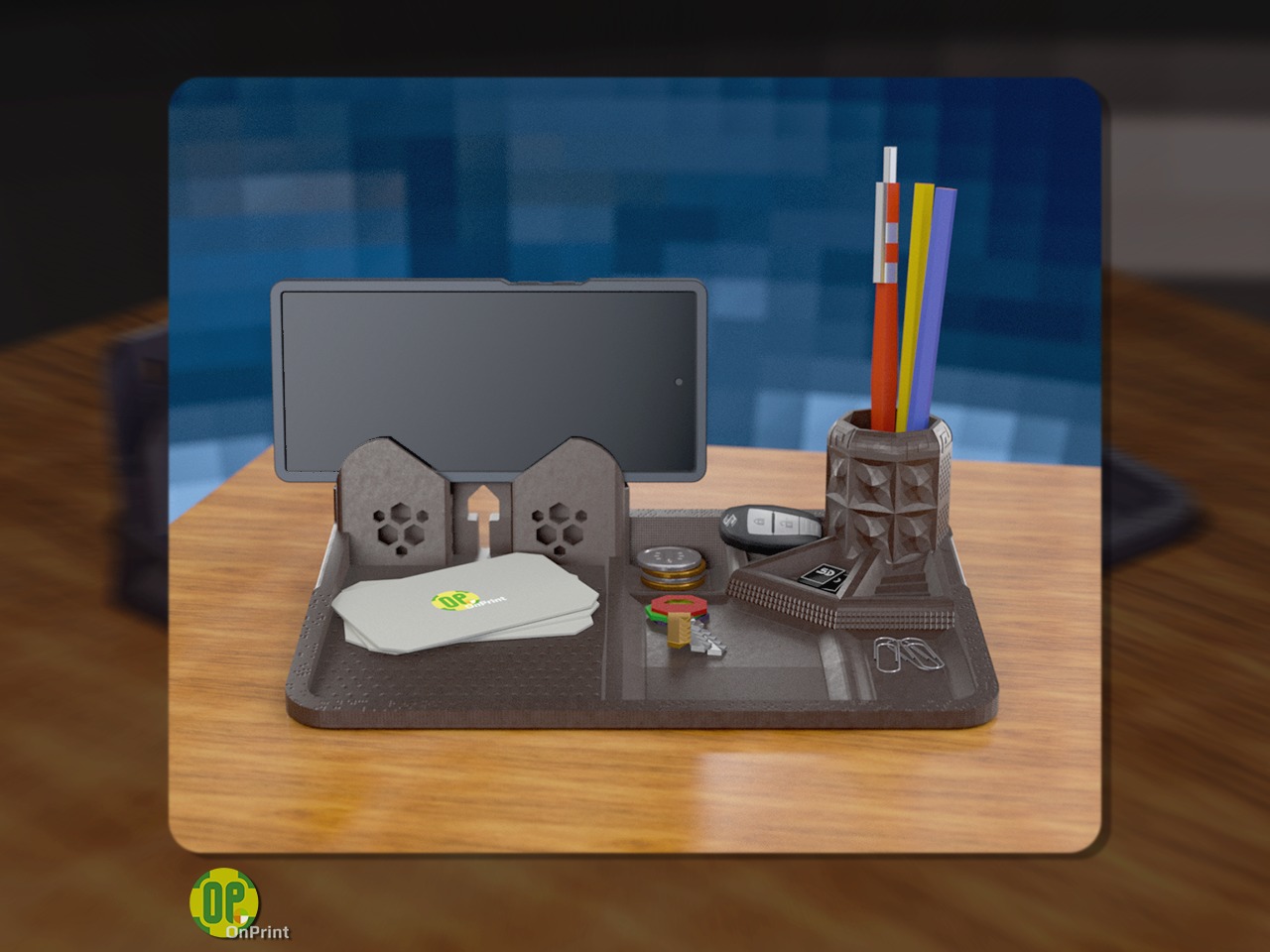 DESKTOP ORGANIZER - OXIDIAN1 - 3D print model_3