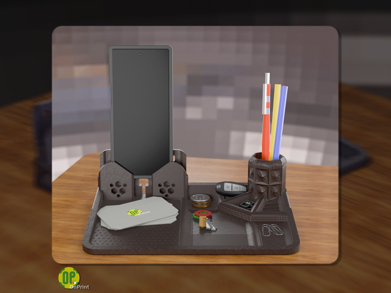 DESKTOP ORGANIZER - OXIDIAN1 - 3D print model_2