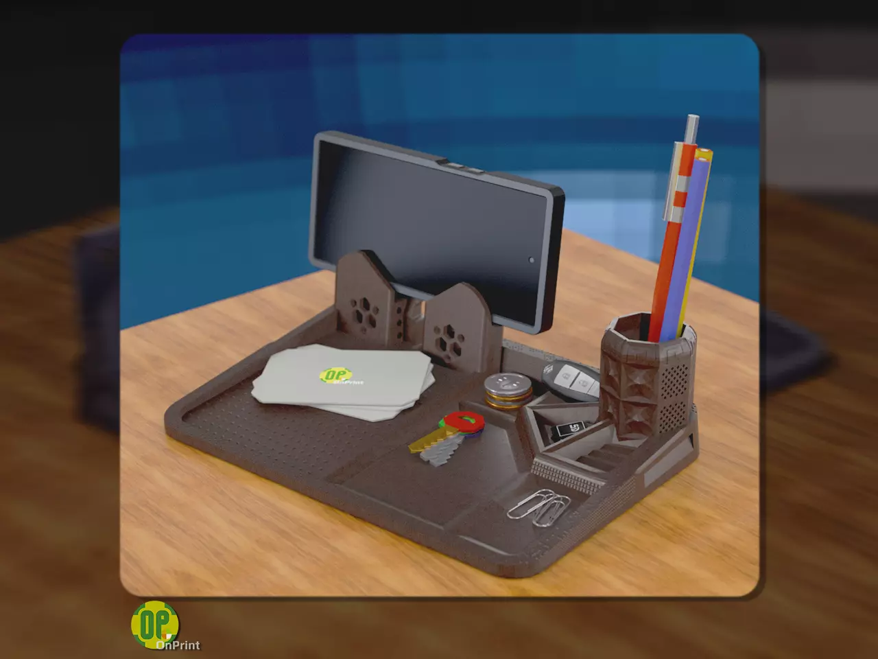 DESKTOP ORGANIZER - OXIDIAN1 - 3D print model_0