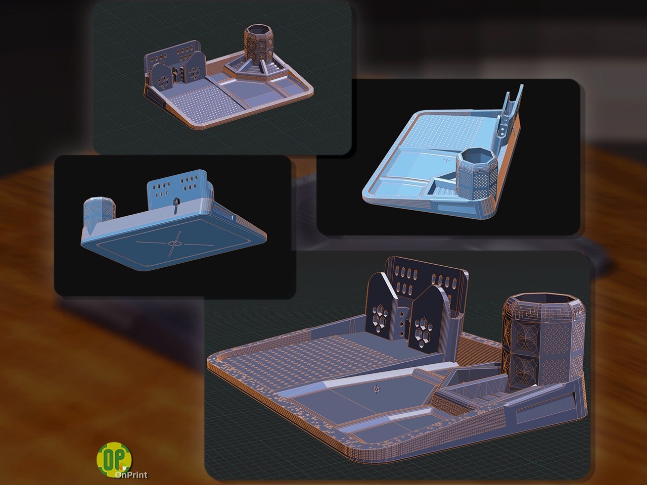 DESKTOP ORGANIZER - OXIDIAN1 - 3D print model_4