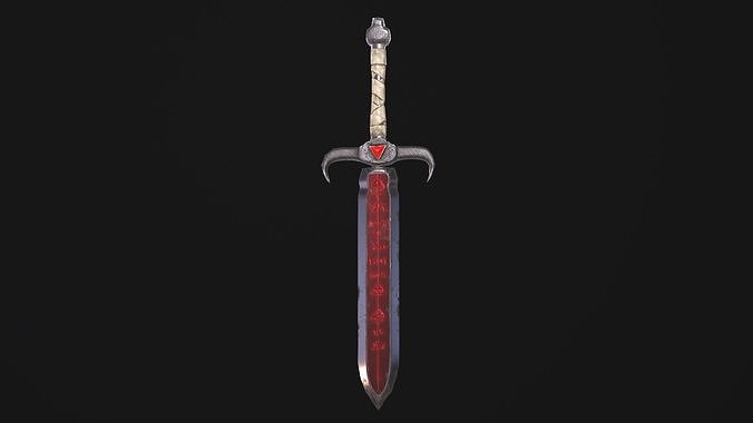 Dark Sword Low-poly 3D model