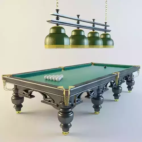 Luxury Classic Billiard Table Set - High-Quality 3D Mode