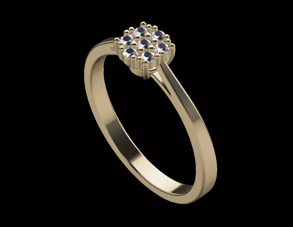 Flower Ring Free 3D print model