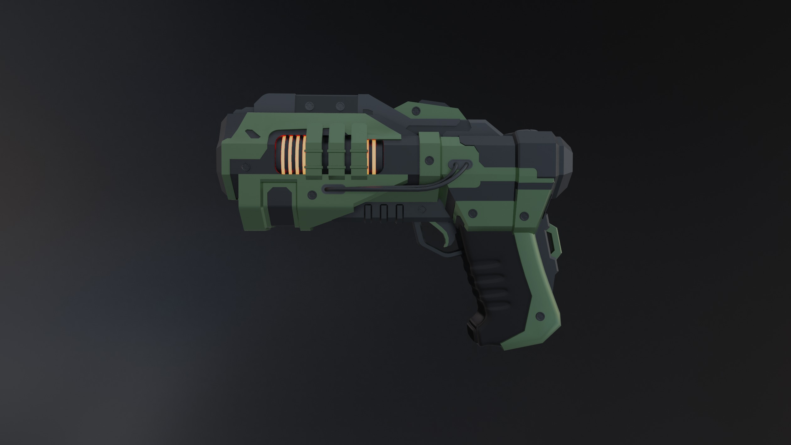 SCI FI GUN Low-poly 3D model_1