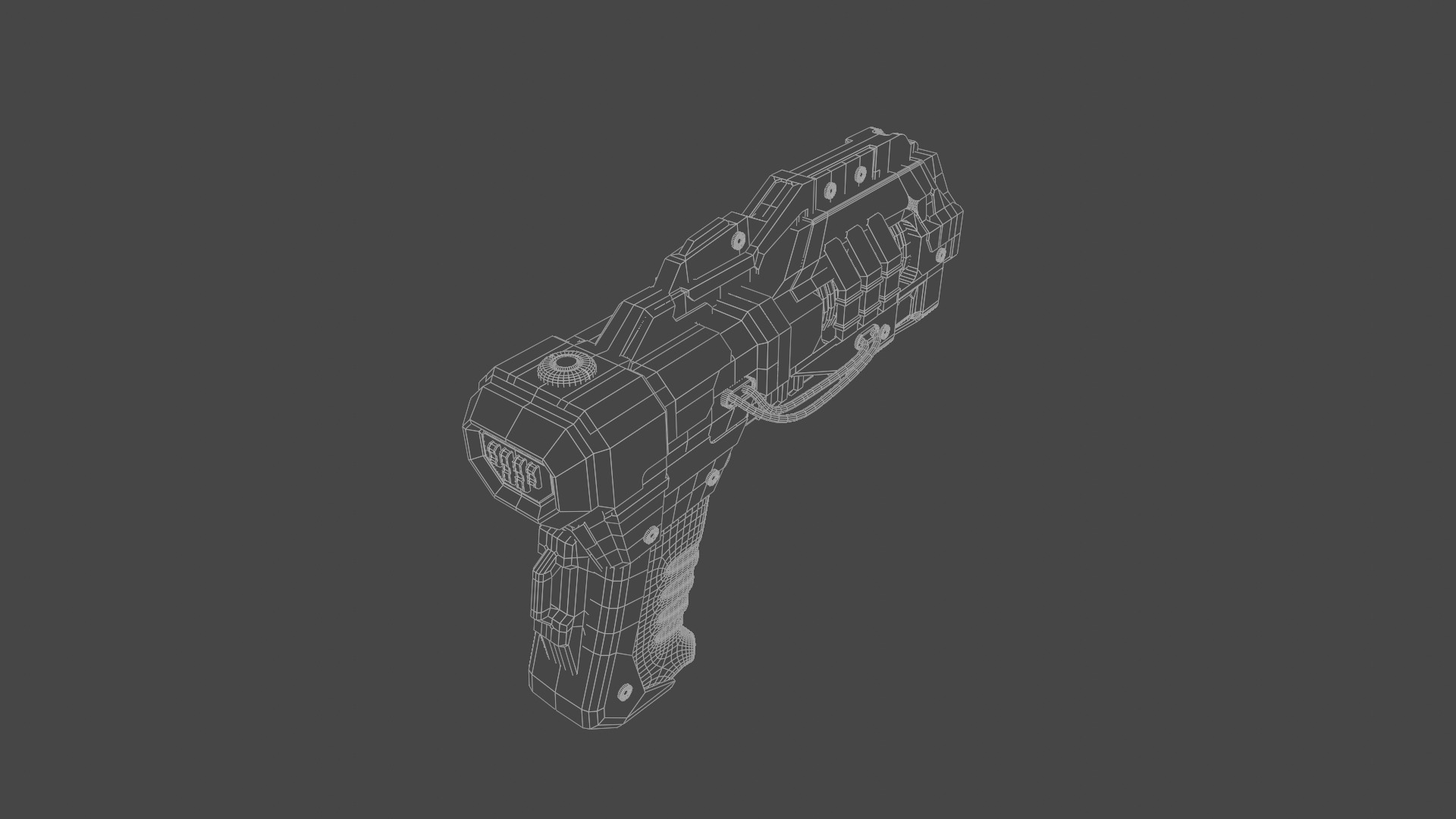 SCI FI GUN Low-poly 3D model_8