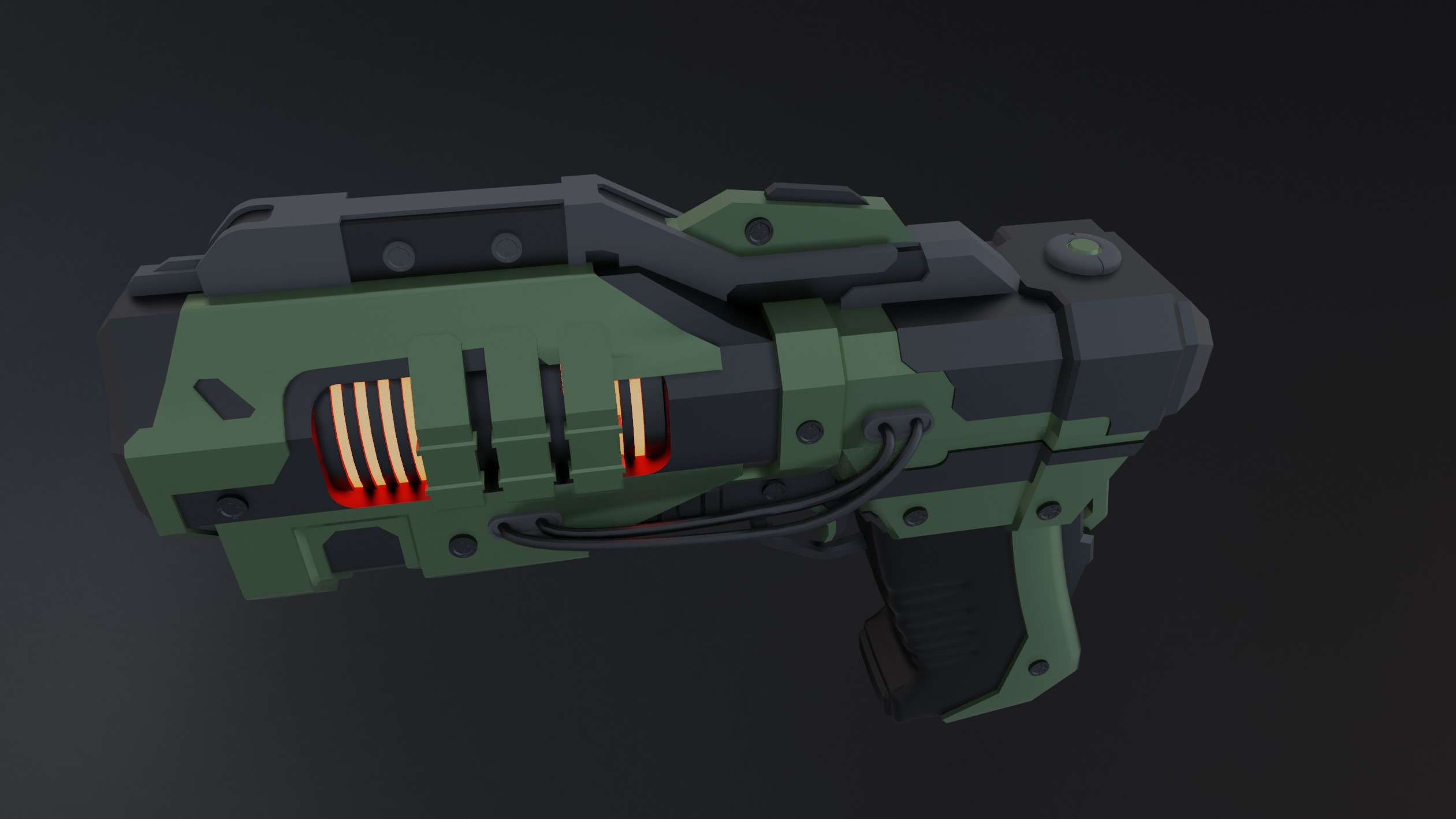 SCI FI GUN Low-poly 3D model_3