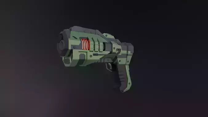 SCI FI GUN Low-poly 3D model SCI FI GUN Low-poly 3D model