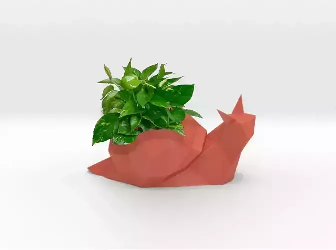 Low Poly Snail Planter