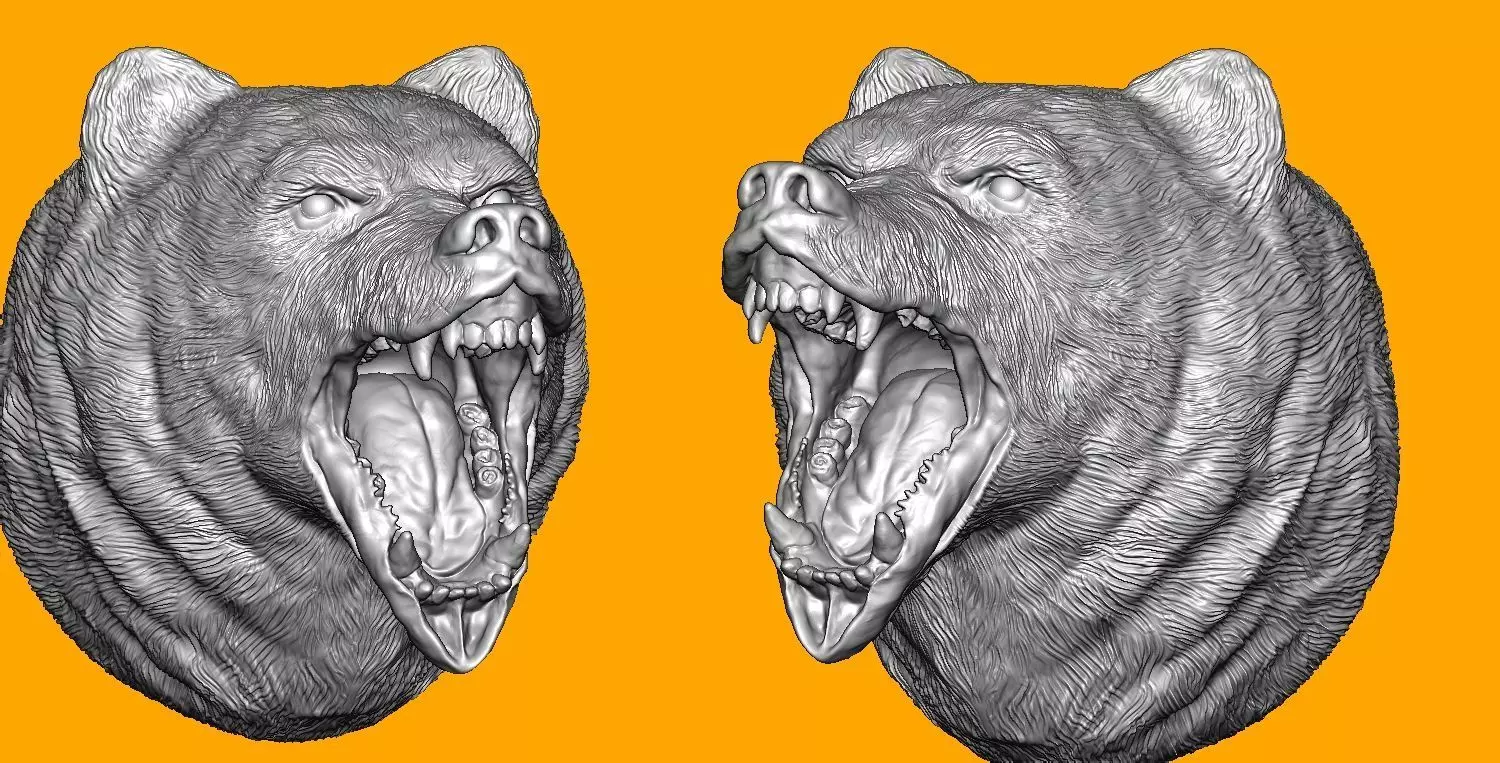 Roaring Bear 3D print model