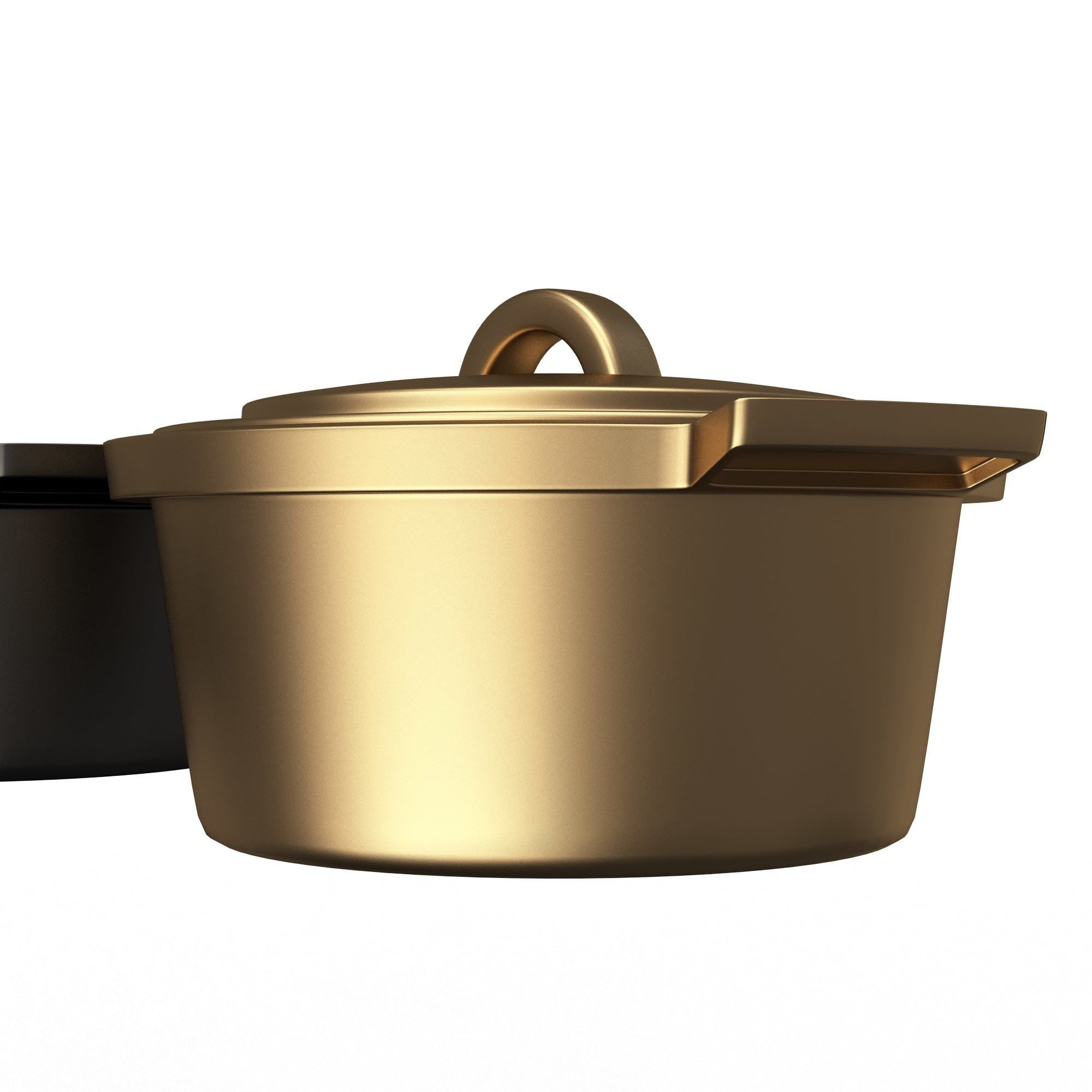 Cooking Pot Low-poly 3D model_4