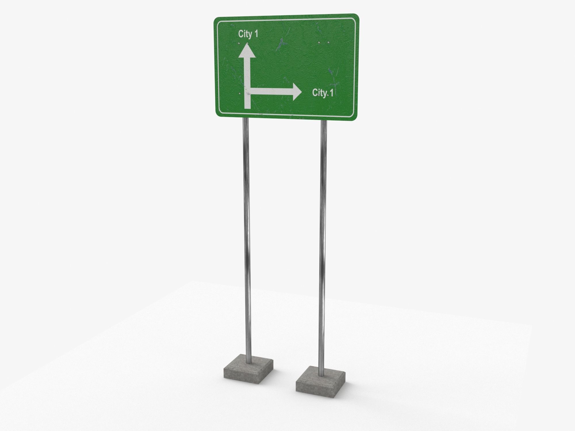 Road signs Pack  3D  model 3D model_9