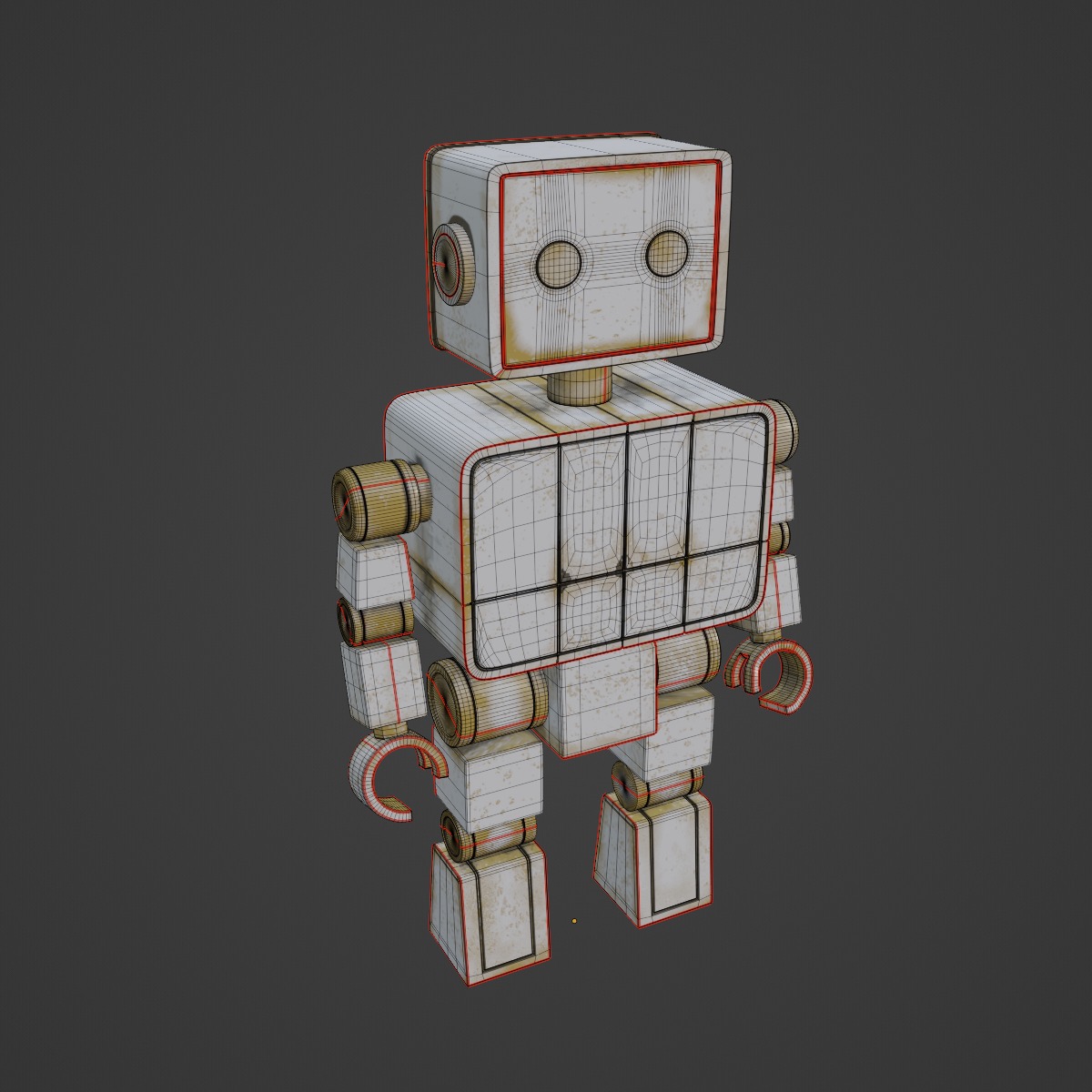 Decorative Robot Sculpture 02 3D model_7
