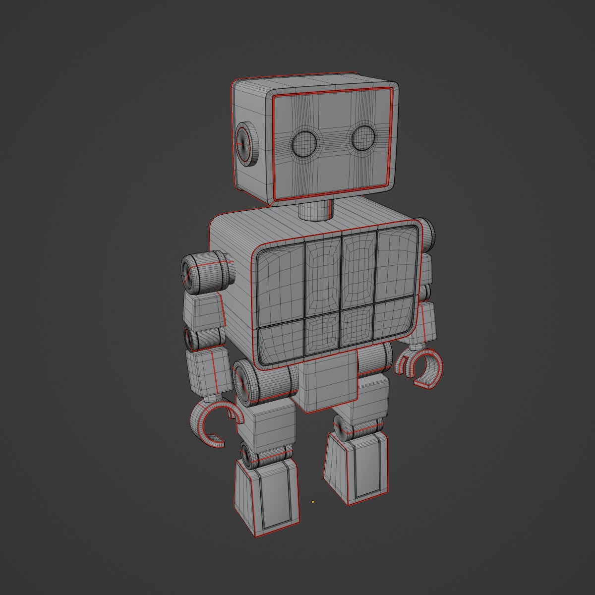 Decorative Robot Sculpture 02 3D model_9