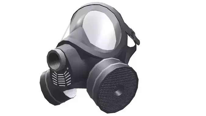 Gas Face Full Mask Respirator Low Poly