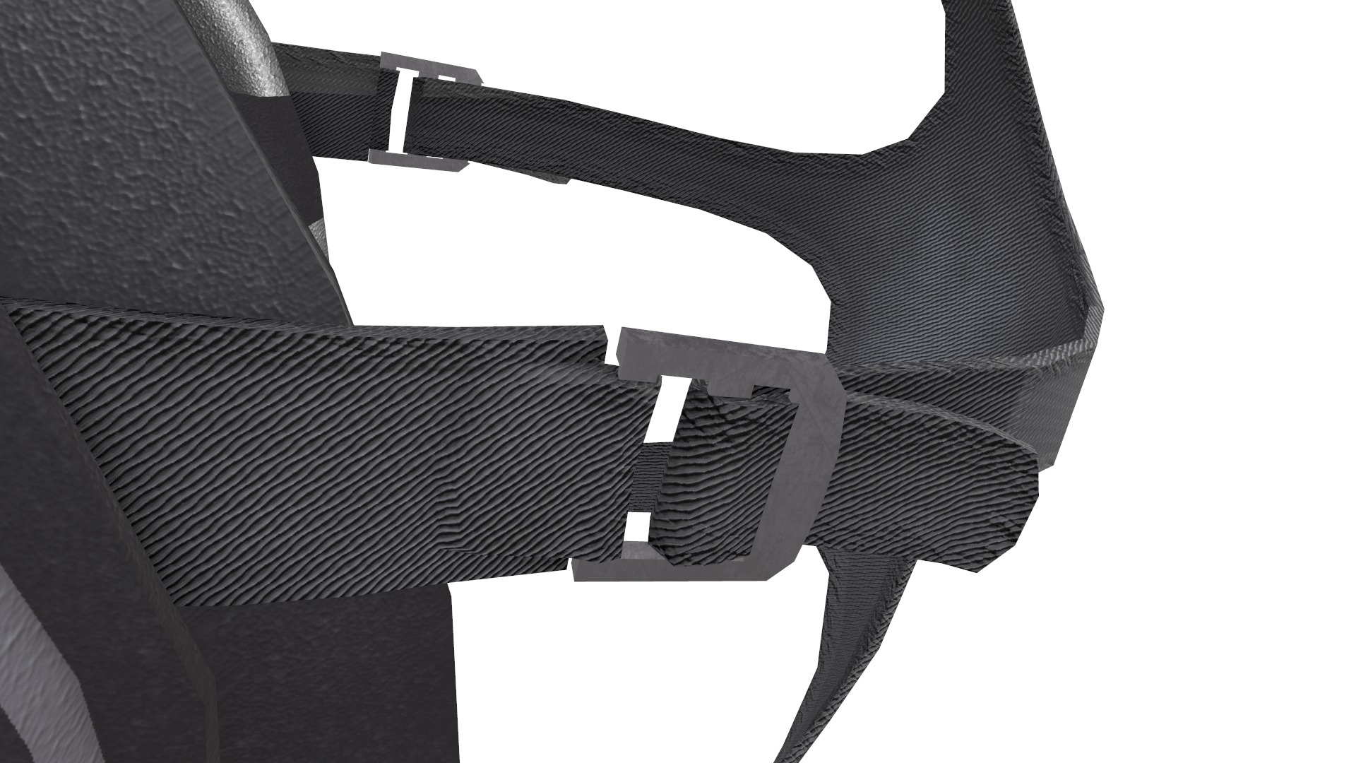 Gas Face Full Mask Respirator Low Poly Low-poly 3D model_16