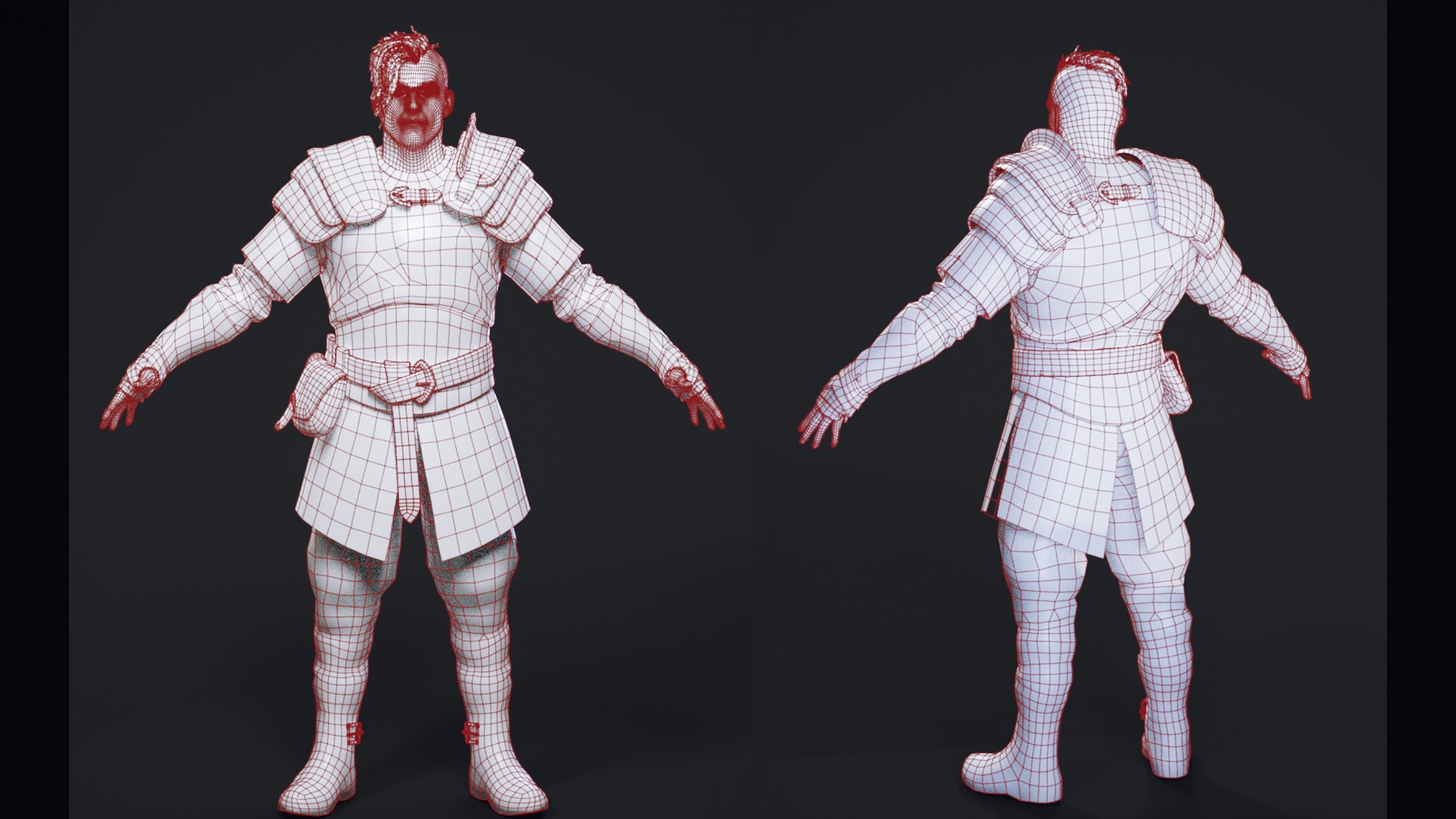 Viking 3 Warrior Low-poly 3D model_14