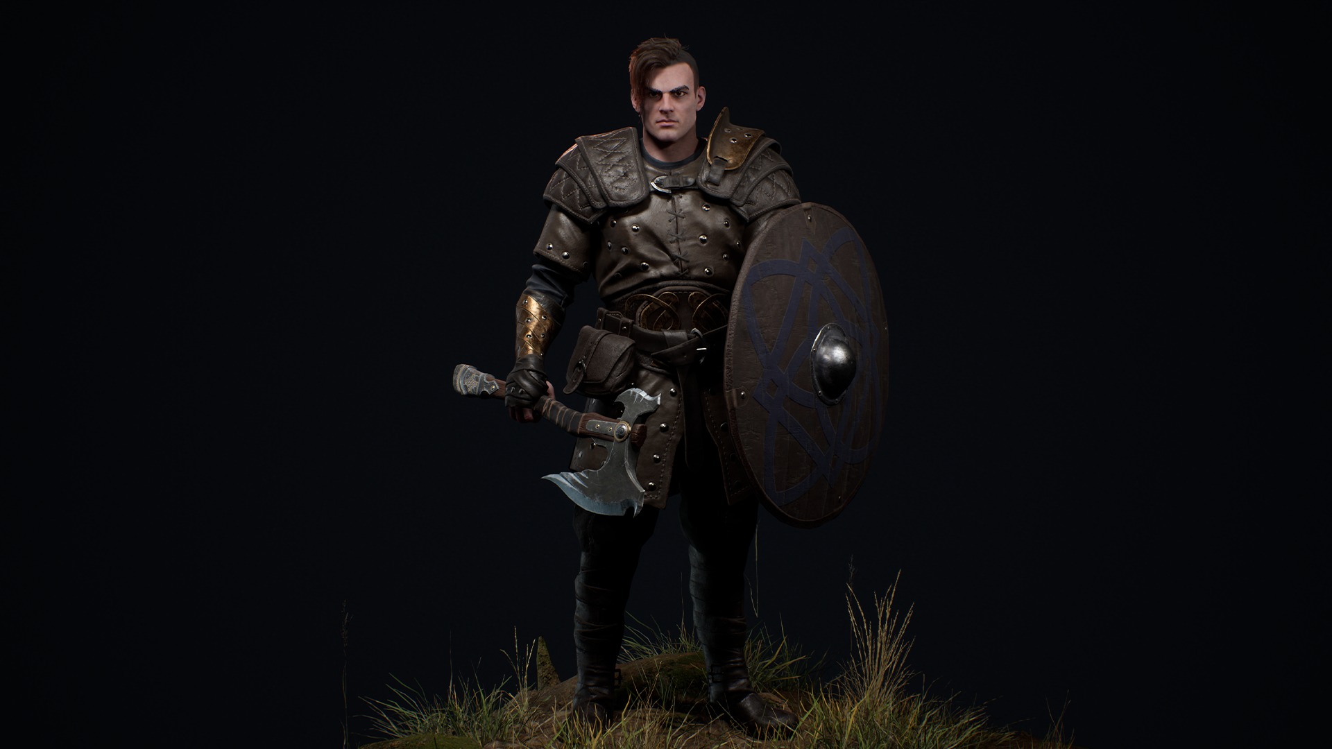 Viking 3 Warrior Low-poly 3D model_4