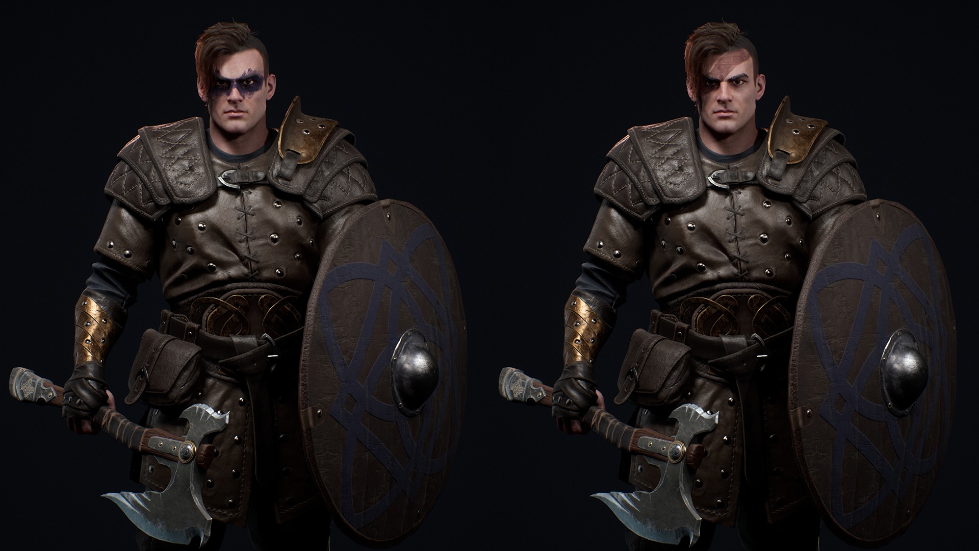 Viking 3 Warrior Low-poly 3D model_6