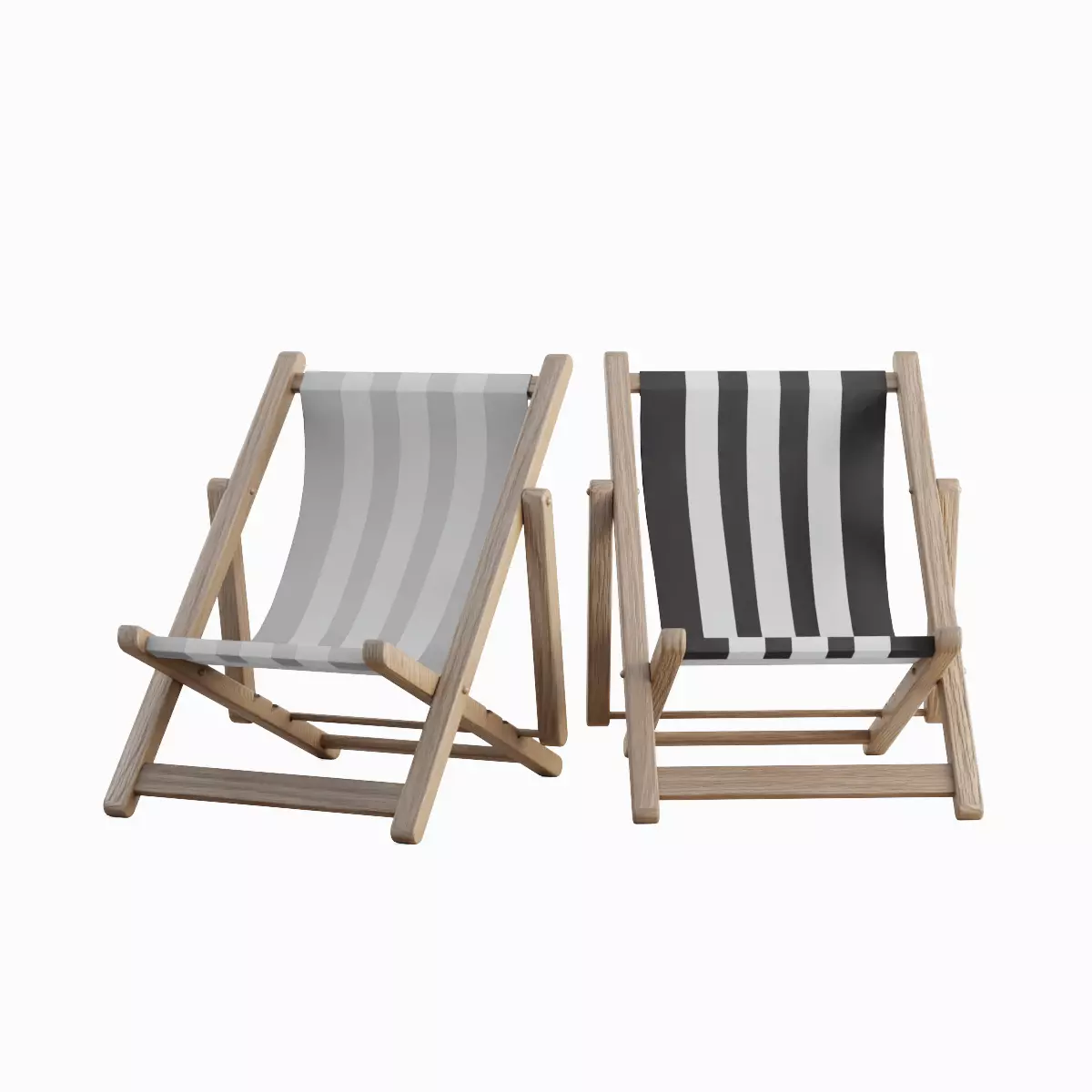 Beach Chair Deck 06 Low-poly 3D model_0