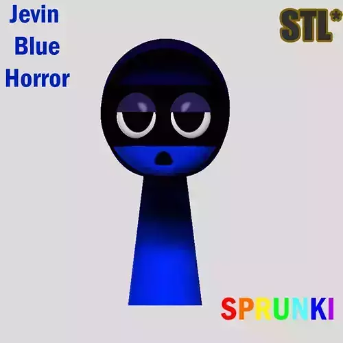 STL Sprunki Incredibox Jevin Blue Horror STL 3D Character Fanart 3D print model STL Sprunki Incredibox Jevin Blue Horror STL 3D Character Fanart 3D print model