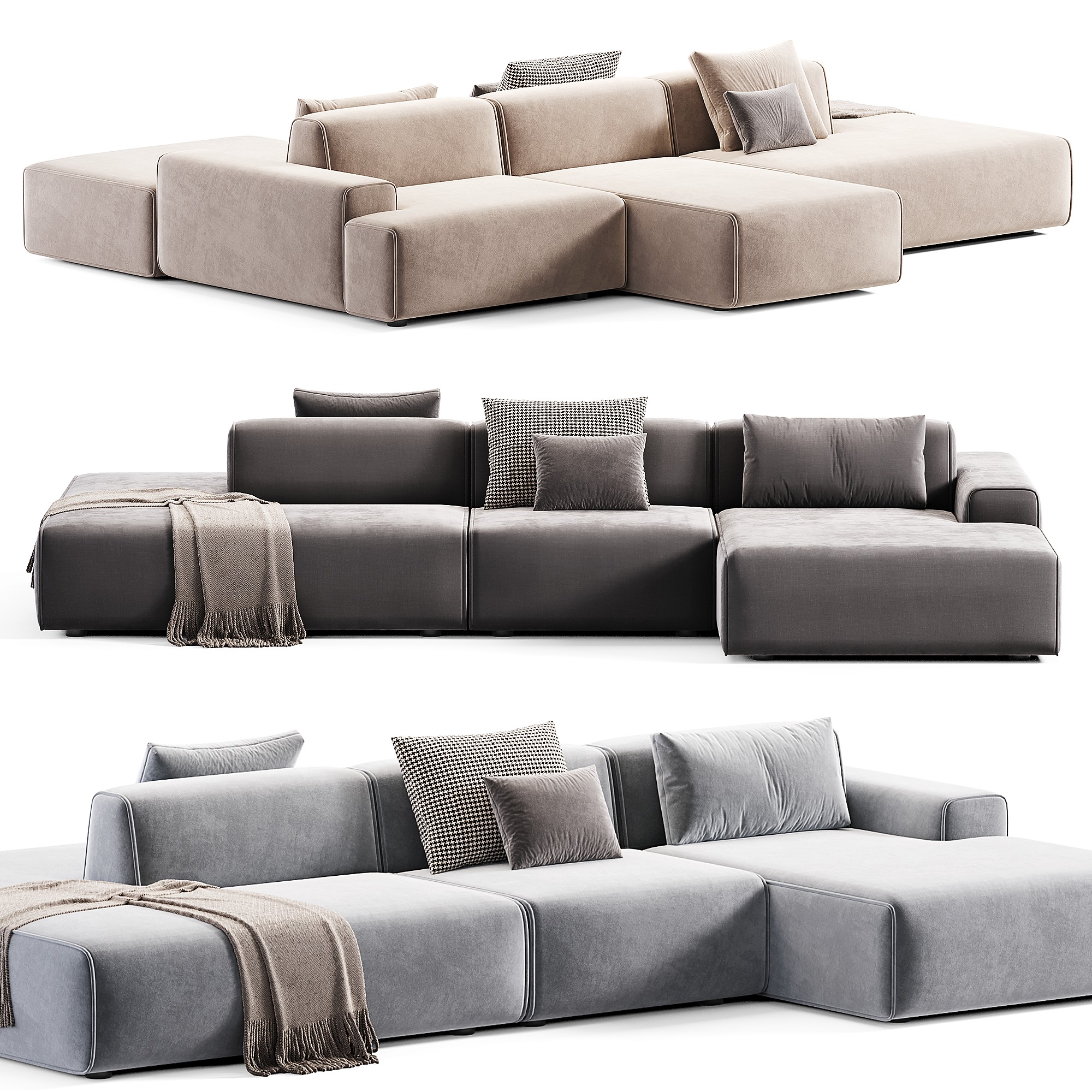 Reni Sofa By Luzaro Low-poly 3D model_2