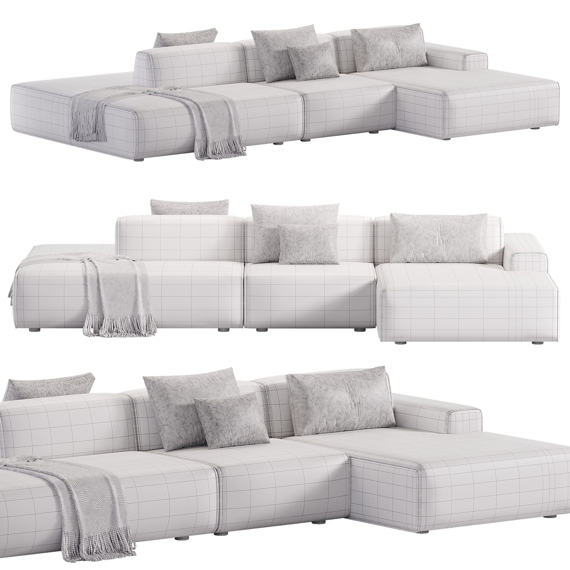 Reni Sofa By Luzaro Low-poly 3D model_4