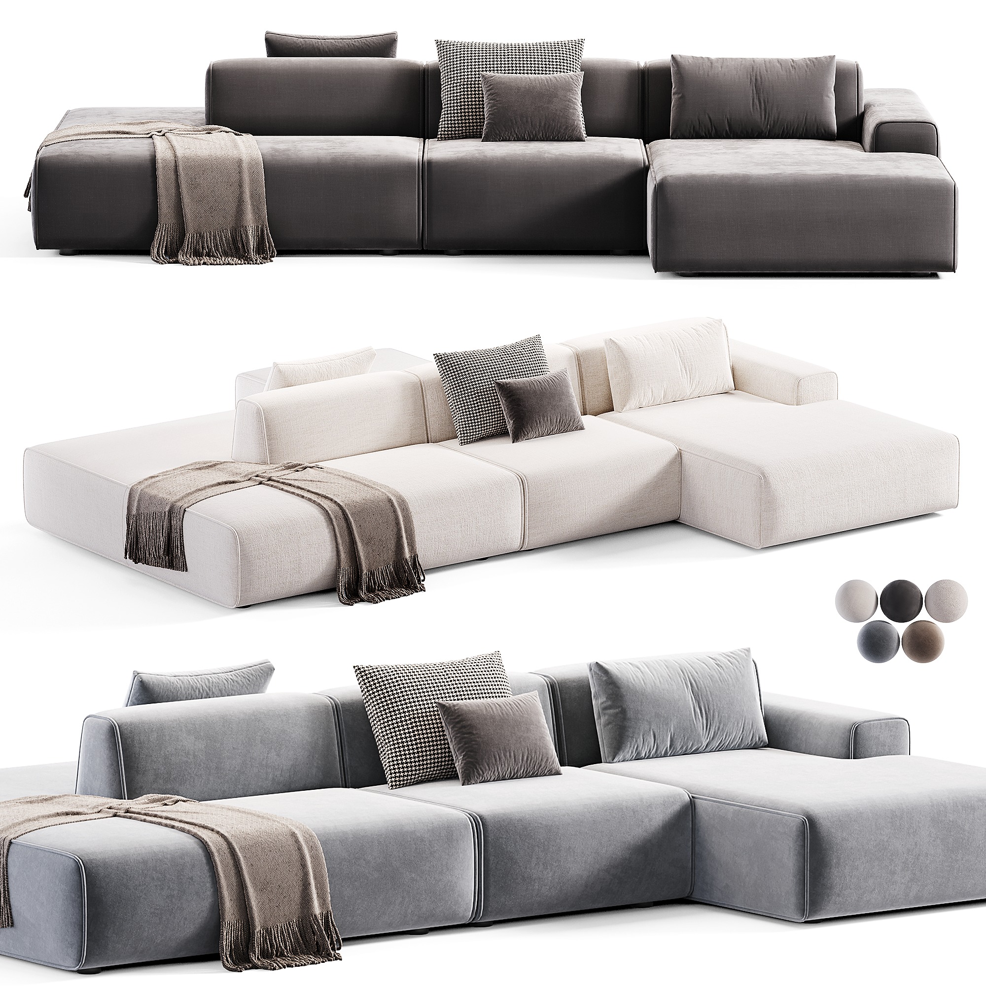 Reni Sofa By Luzaro Low-poly 3D model_5