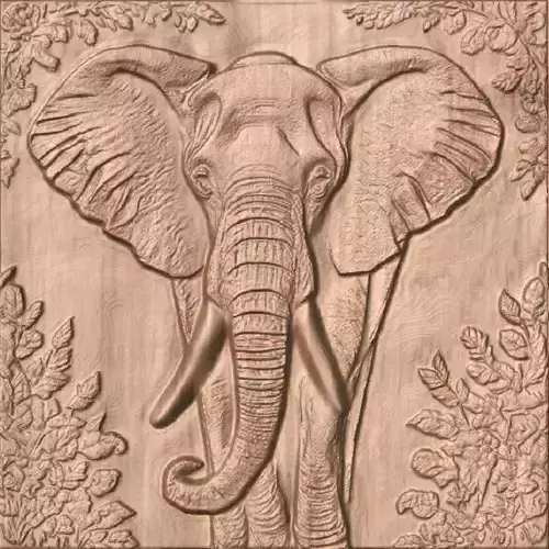 Elephant image to sculpt