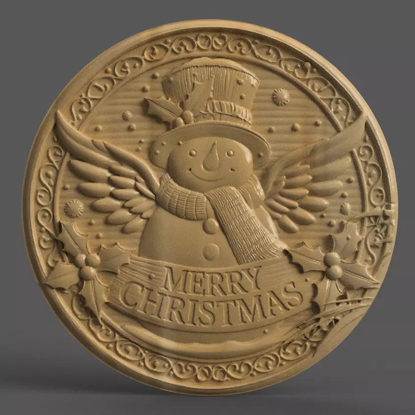 ice man merry Christmas Ornament Tree Wall Art Keychain clock 3D print model_0