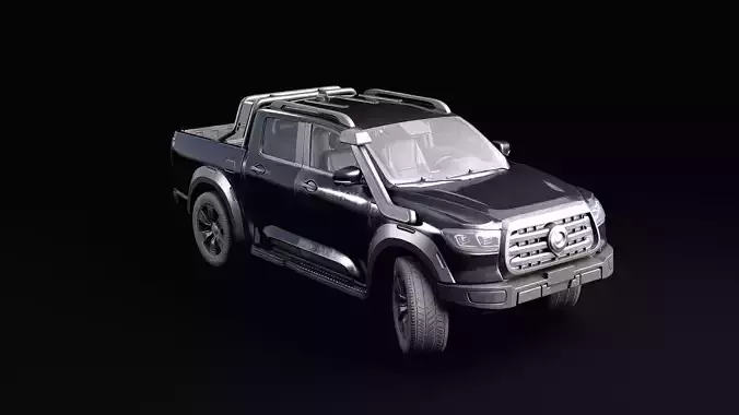 Great Wall Poer Pickup Truck - Game-Ready 3D Model