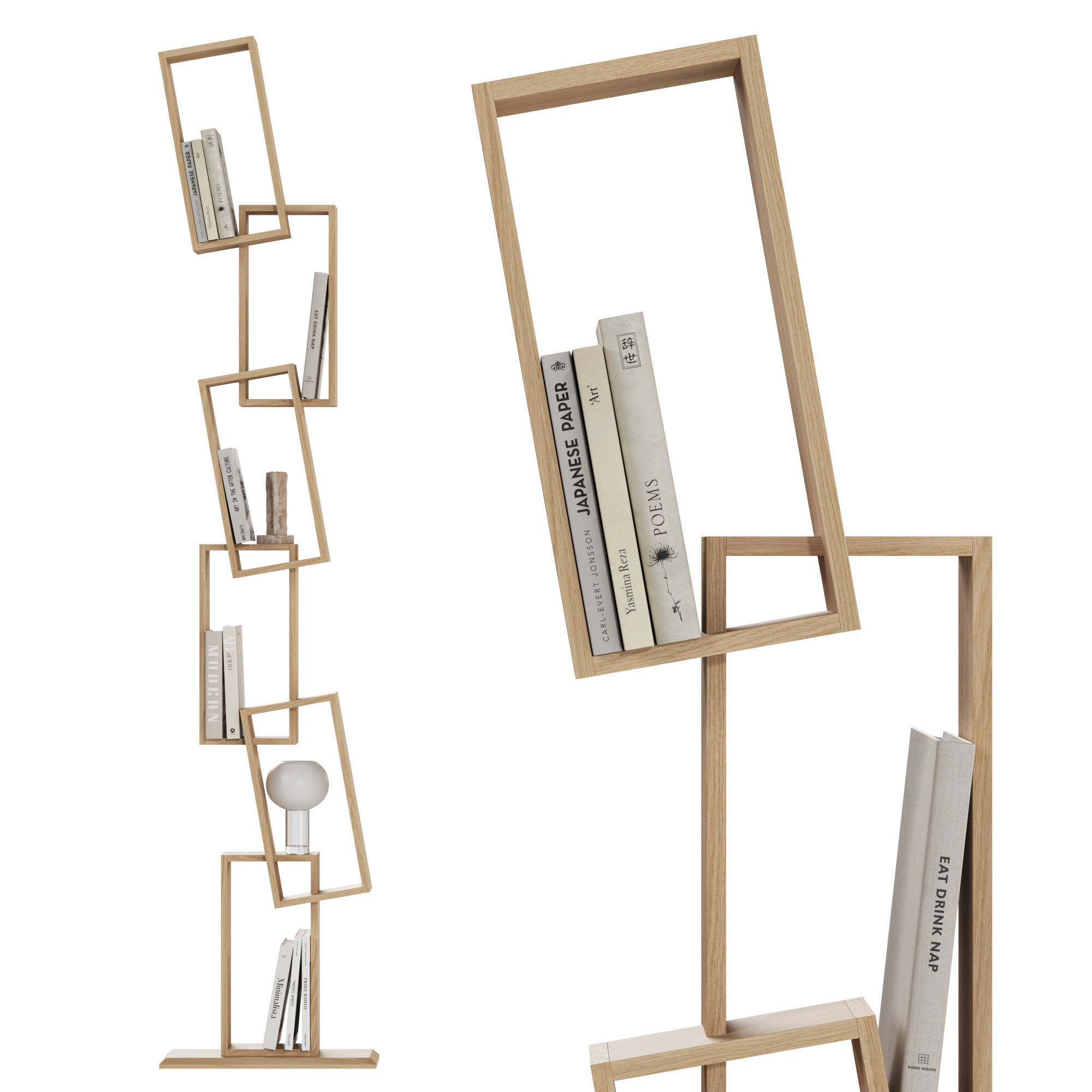 Kao Simple Bookshelf 3D model_1