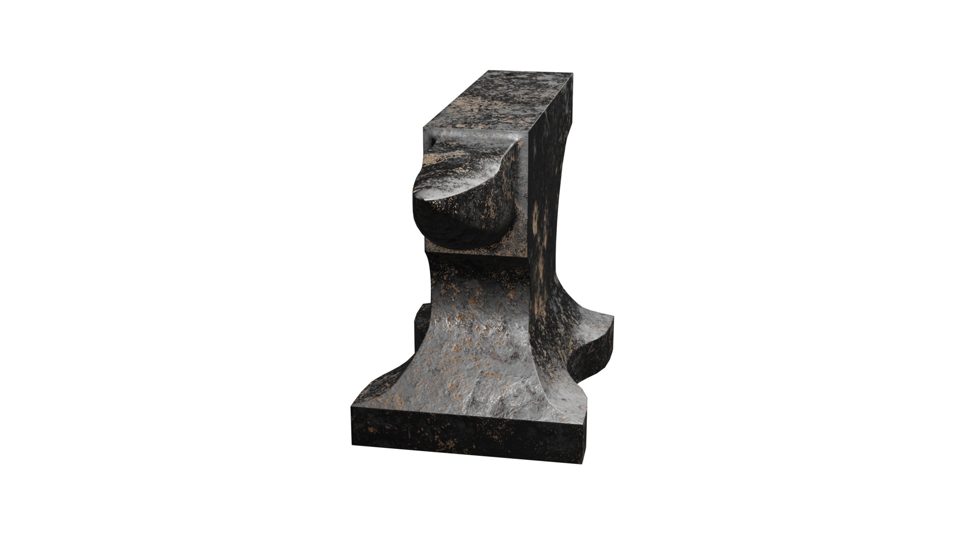 london-pattern-anvil Low-poly 3D model_2