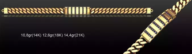 Flexible model for casting 3d chain 19 cm