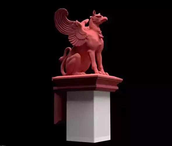 Lamp Griffin Sculpture