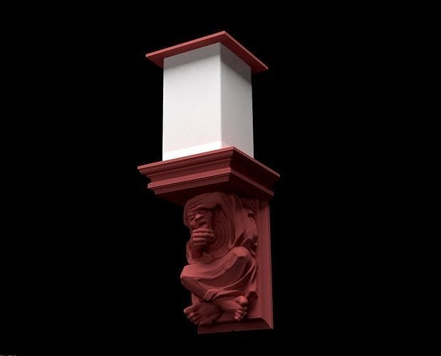 Lamp Gargoyle Sculpture 3D print model