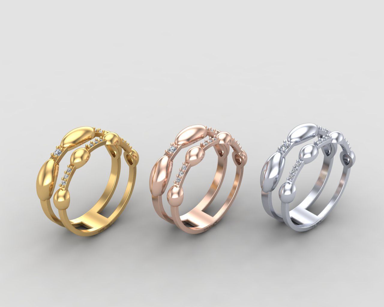 Minimal Eternity diamond ring 145-MW 3D print model_10