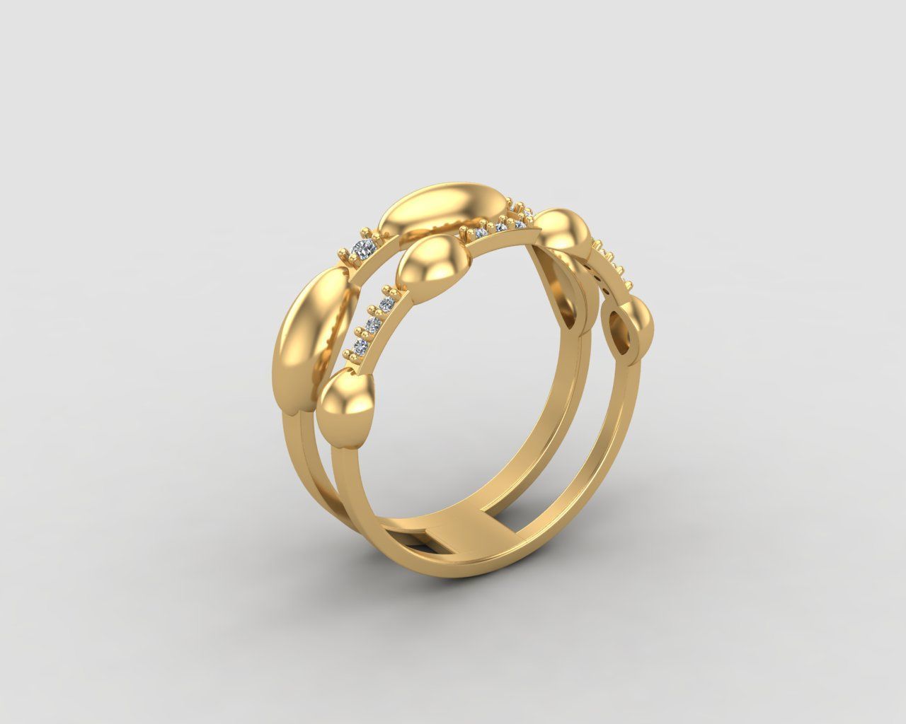 Minimal Eternity diamond ring 145-MW 3D print model_23