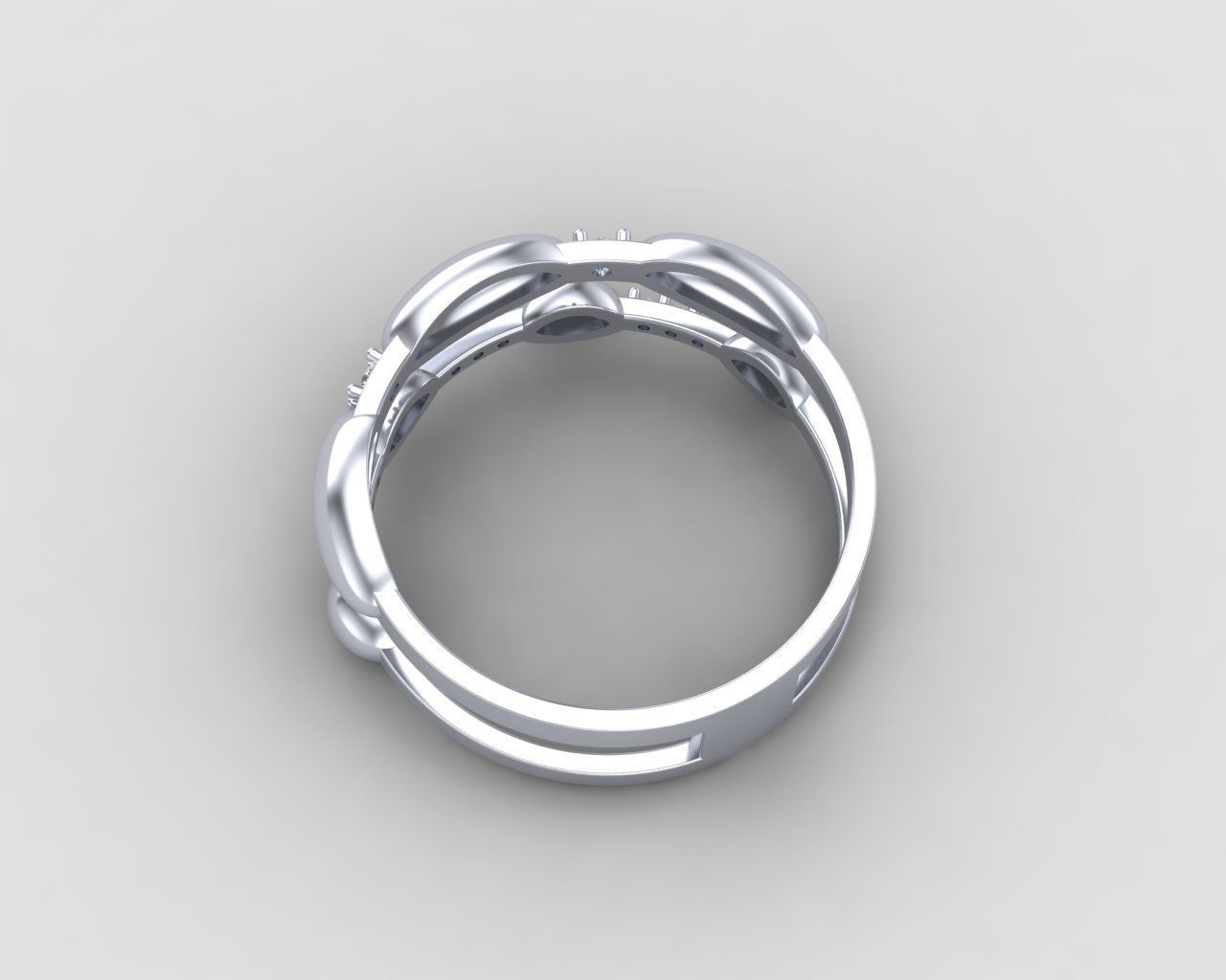 Minimal Eternity diamond ring 145-MW 3D print model_21