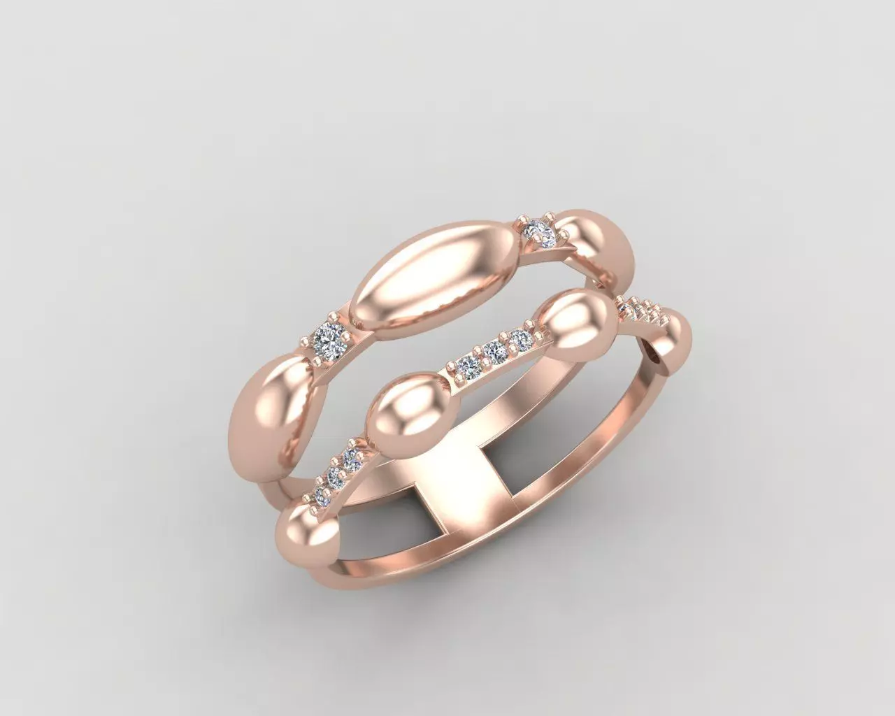 Minimal Eternity diamond ring 145-MW 3D print model_0