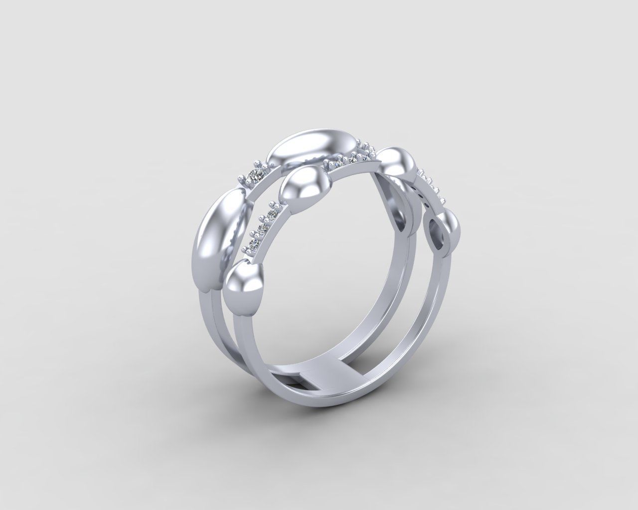 Minimal Eternity diamond ring 145-MW 3D print model_15
