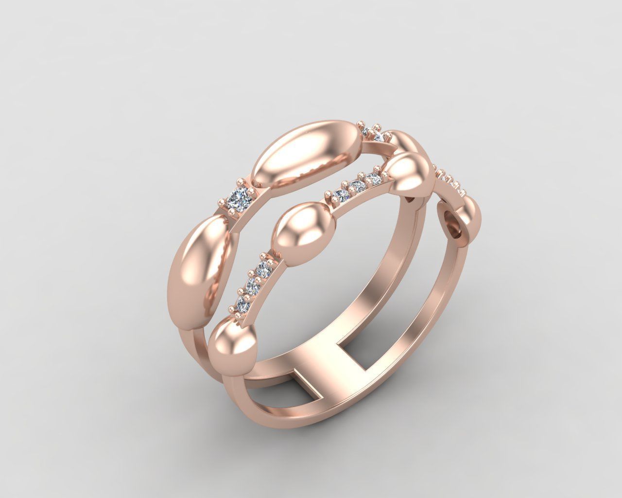 Minimal Eternity diamond ring 145-MW 3D print model_3