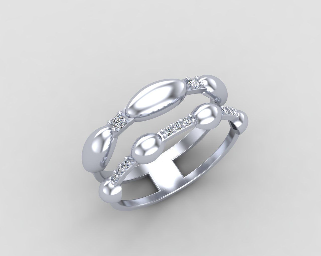 Minimal Eternity diamond ring 145-MW 3D print model_16