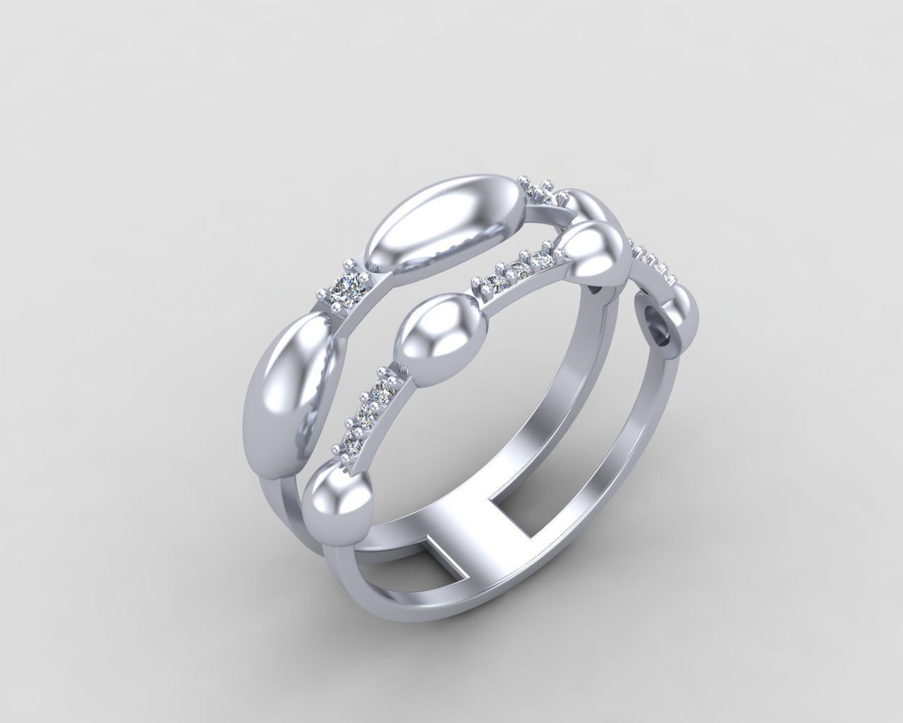 Minimal Eternity diamond ring 145-MW 3D print model_14