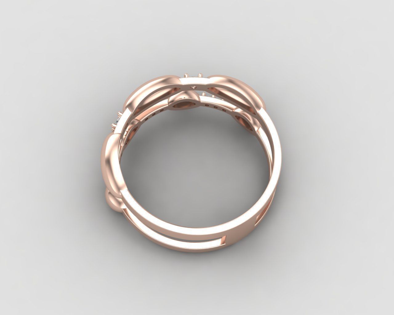 Minimal Eternity diamond ring 145-MW 3D print model_9