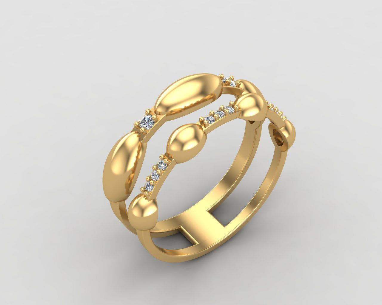Minimal Eternity diamond ring 145-MW 3D print model_22