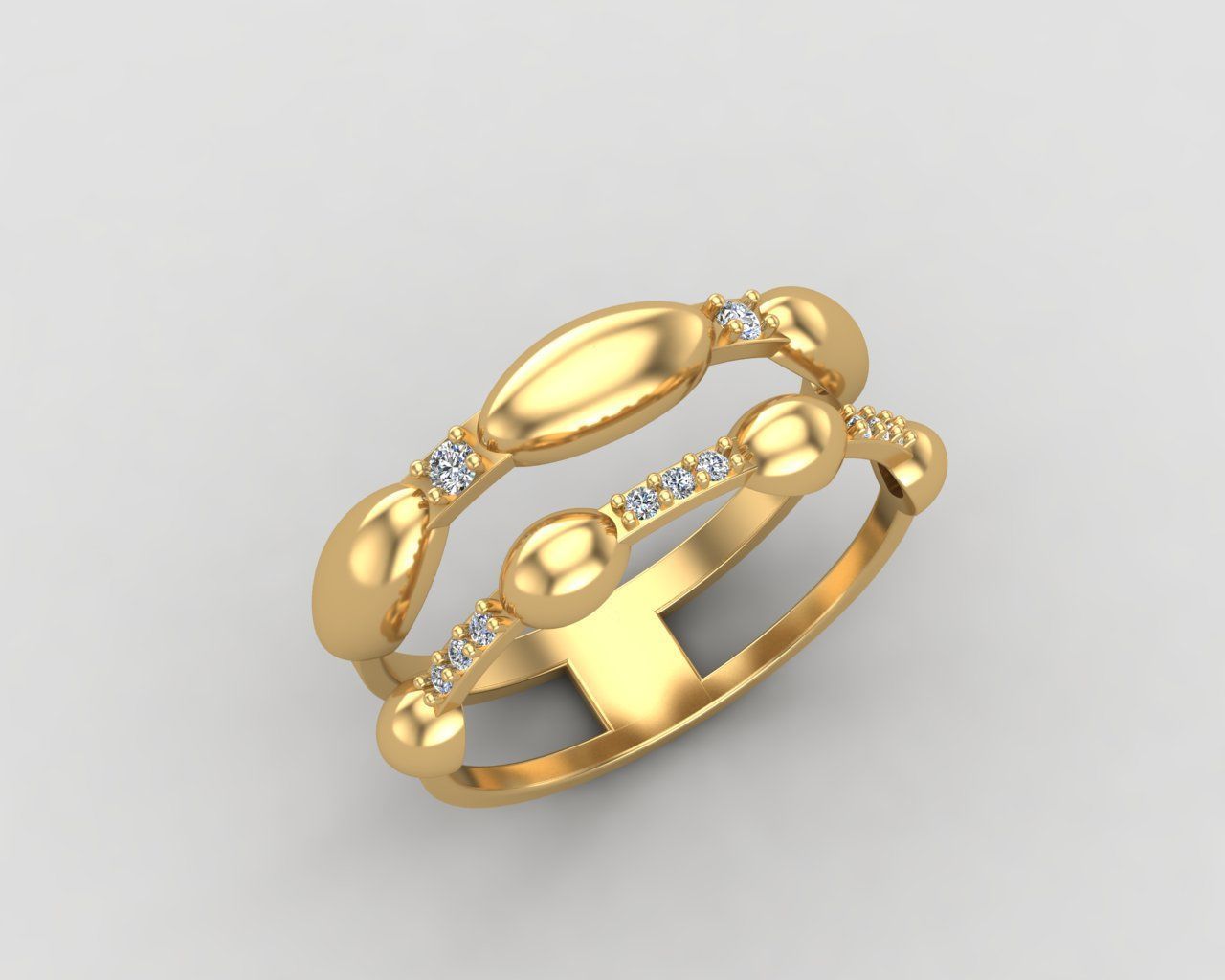 Minimal Eternity diamond ring 145-MW 3D print model_24