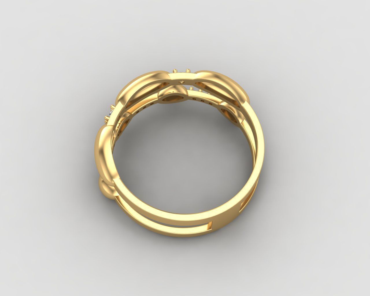 Minimal Eternity diamond ring 145-MW 3D print model_29