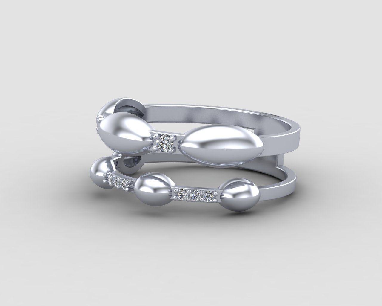 Minimal Eternity diamond ring 145-MW 3D print model_19